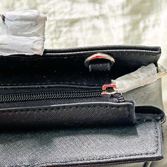 SATCHEL/SHOULDER BAG, DANIER LEATHER, BLACK, POCKETS, FRONT ACCENT LIKE A BIRKIN - Picture 11 of 16